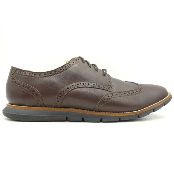 Cole Haan Grand OS Brown Leather Wingtip Lace Up Oxfords Shoes Men\'s 12 M main image 10